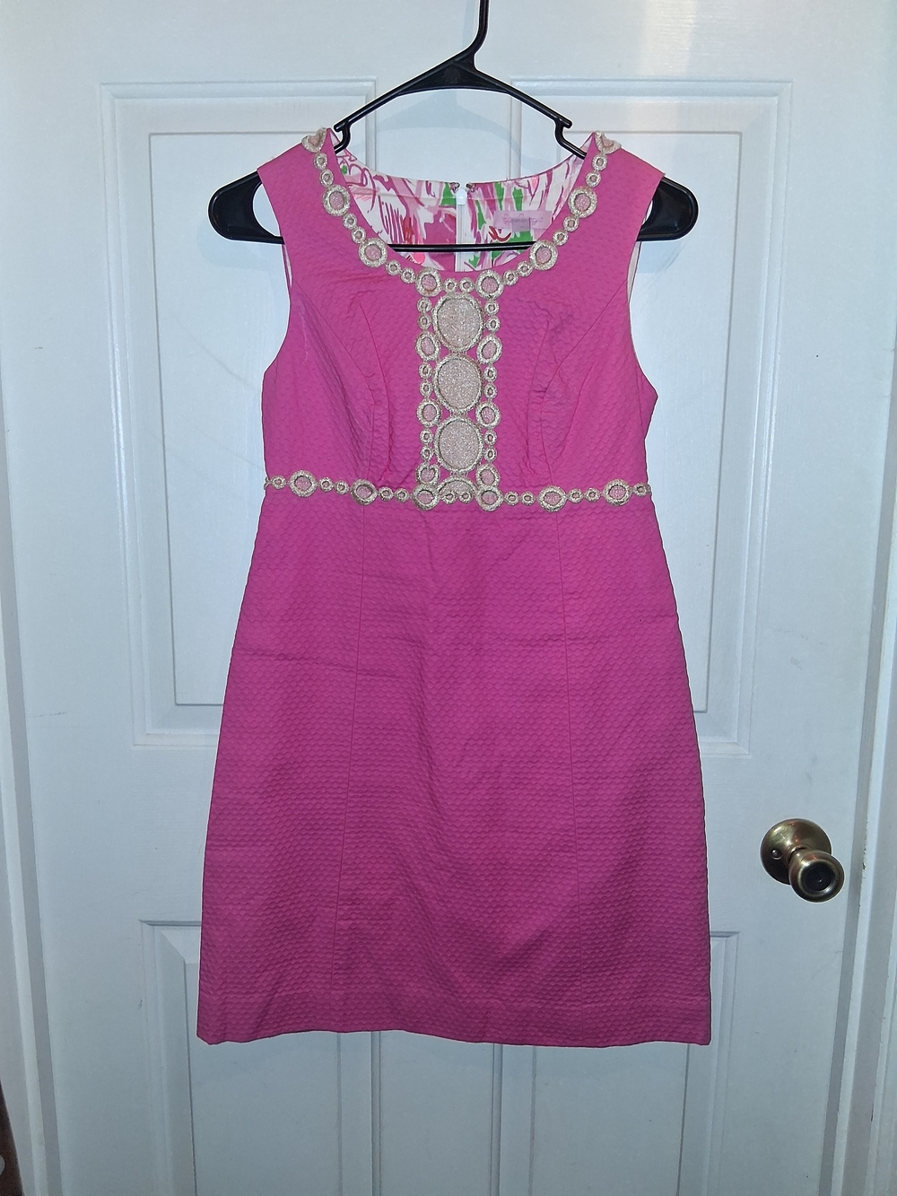Lilly Pulitzer Pink Sleeveless Embellished Mini Dress Size 00